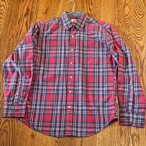 J. Crew Red, green and Blue Casual Button Down Shirt